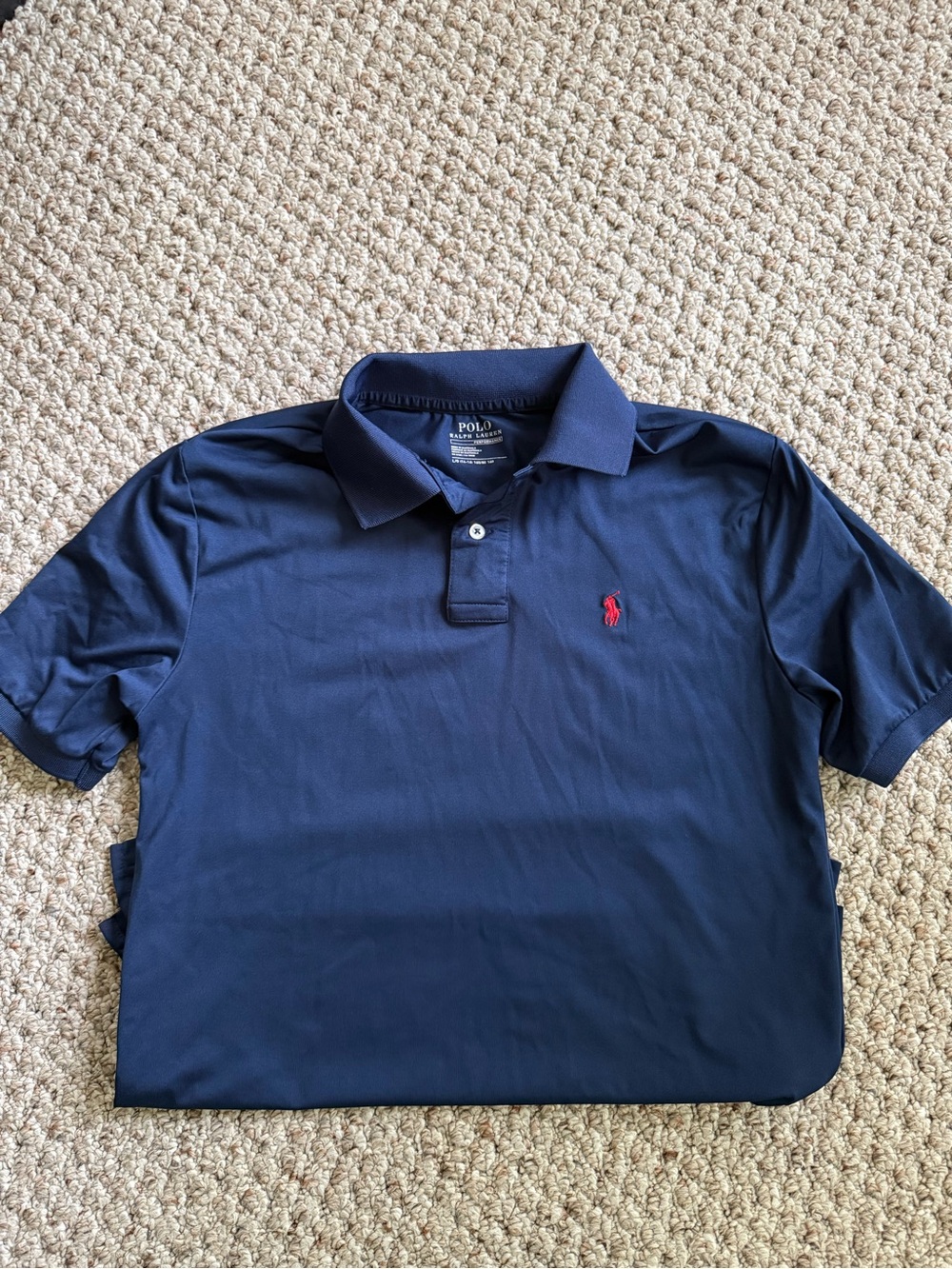 Polo by Ralph Lauren Navy Polo with Red Pony Logo